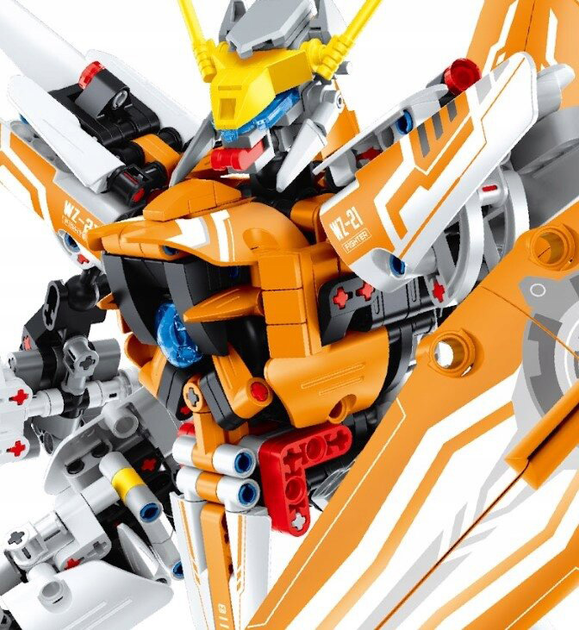 Конструктор iM.Master 6821 Mecha Warrior Жовта будівельна цегла 833 елементи (6973676041063) - зображення 4