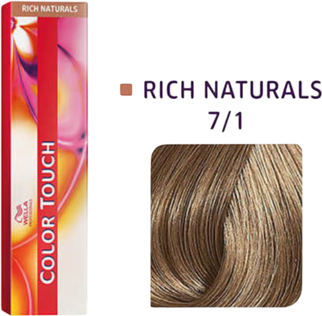 Фарба для волосся Wella Professionals Color Touch Rich Naturals 7/1 Середній Блонд попелястий без аміаку 60 мл (8005610527635) - зображення 1