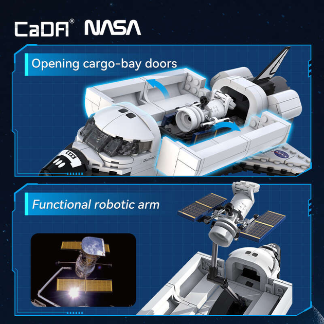 Klocki konstrukcyjne CaDa C56051W NASA Space Shuttle Discovery 475 szt (6948061929981) - obraz 11