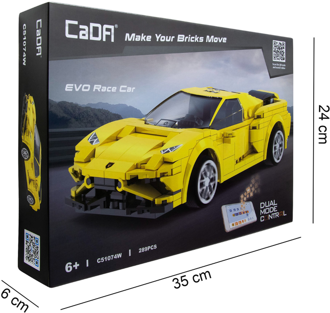 Klocki konstrukcyjne CaDa C51074W EVO Race Car 20 cm zdalnie sterowany 289 szt (6948061925679) - obraz 10