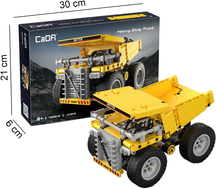 Klocki konstrukcyjne CaDa C65001W Heavy Duty Truck 372 szt (6948061927550) - obraz 4