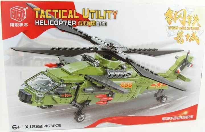 Klocki konstrukcyjne Dromader XJ-823 Helikopter 463 szt (6900313162881) - obraz 1