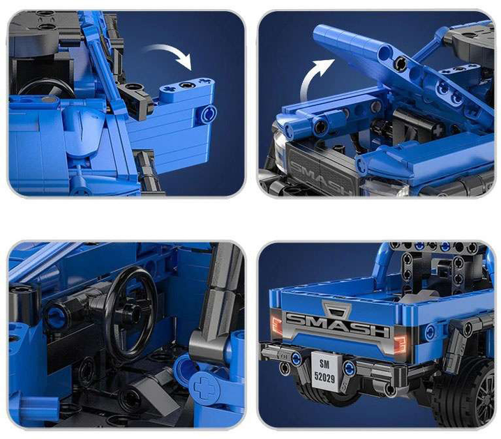 Klocki konstrukcyjne CaDa C52029W Smash Off-Roader 390 szt (6948061927697) - obraz 6