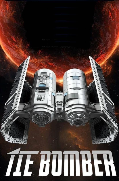 Конструктор Jie Star 67109 StarWars Звездные войны TIE бомбардировщик космический корабль 1010 деталей - изображение 4