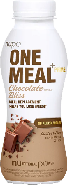 Shake Nupo One Meal+Prime Chocolate Bliss 12 x 330 ml (5715667090008) - obraz 2