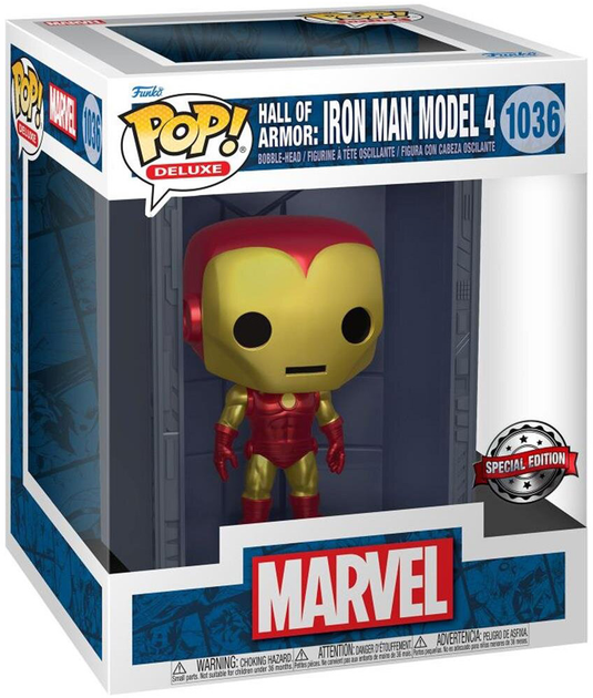 Фігурка Funko Pop! Deluxe Marvel Hall of Armor Iron Man Model 4 Bobble-Head 10 см (889698627818) - зображення 1