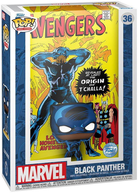 Figurka Funko Pop! Comic Covers Marvel The Avengers Black Panther 11.2 cm (889698744423) - obraz 1