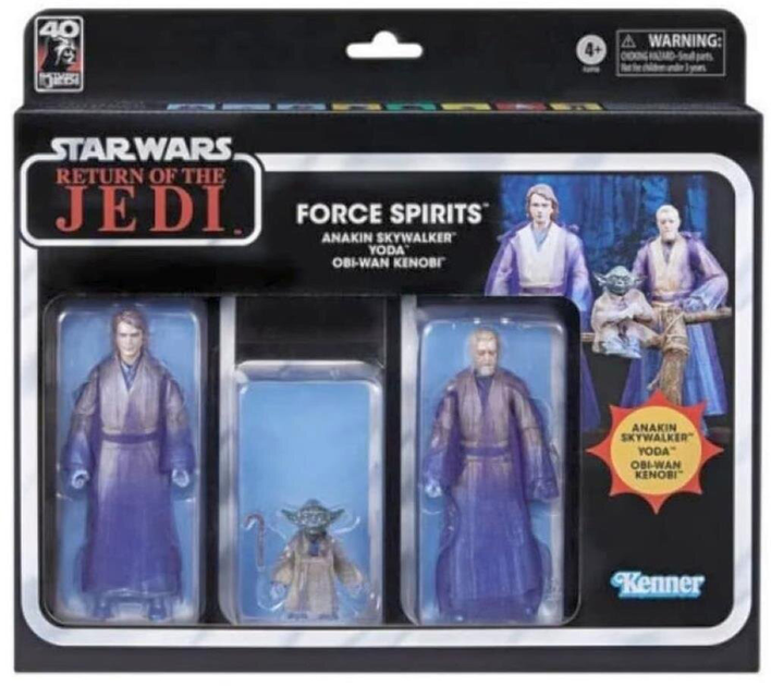 Zestaw figurek Hasbro Fans Black Series Disney Star Wars Return of the Jedi Force Spirits Anakin Skywalker Yoda Obi-Wan Kenobi 3 szt (5010996134554) - obraz 1