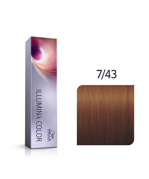 Фарба для волосся Wella Professionals Illumina Color 7/43 Середній Блонд стійка 60 мл (8005610542300) - зображення 3