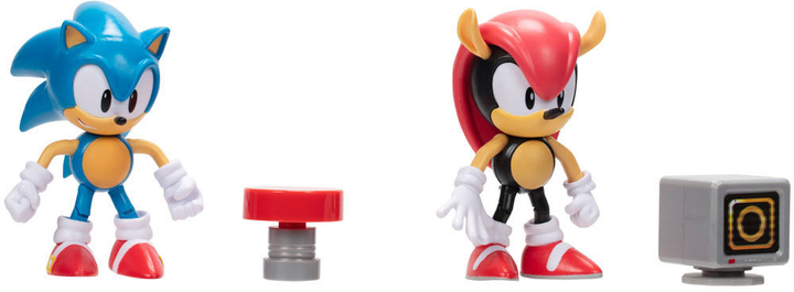 Набір фігурок з аксесуарами Jakks Pacific Sonic The Hedgehog Sonic and Mighty 10 см 2 шт (192995415560) - зображення 4