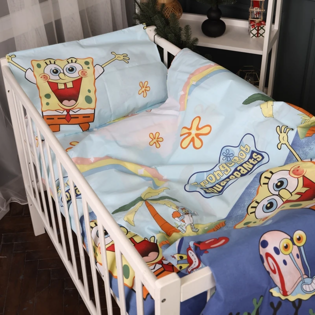 Акція на Комплект постільної білизни MirSon King Size 17-0684-1 Spanch Bob 220х240 см Бязь від Rozetka