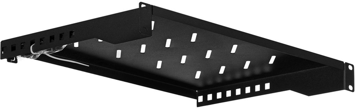 Полиця для серверної шафи Lanberg Shelf for 19" racks universal 1U (AK-1004-B) - зображення 3