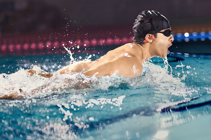 Słuchawki bezprzewodowe kostne Shokz OpenSwim Pro Red (S710-ST-RD) - obraz 9