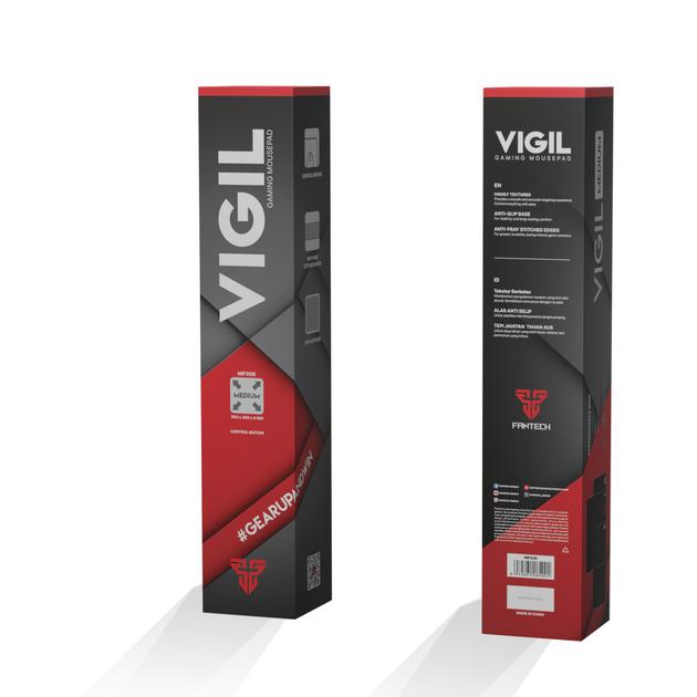 Коврик для мыши Fantech Vigil MP356 размеры 350x300x4 мм и черного цвета - изображение 4