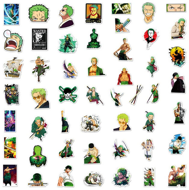 Стикерпак Набор наклеек GeekLand Зоро Ван Пис Zoro One Piece 50 штук - изображение 2