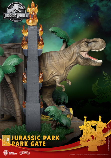 Figurka z akcesoriami Beast Kingdom D-Stage Jurassic Park Park Gate Diorama 15 cm (4711061148117) - obraz 2