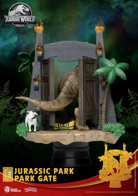 Фігурка з аксесуарами Beast Kingdom D-Stage Jurassic Park Park Gate Diorama 15 см (4711061148117) - зображення 3