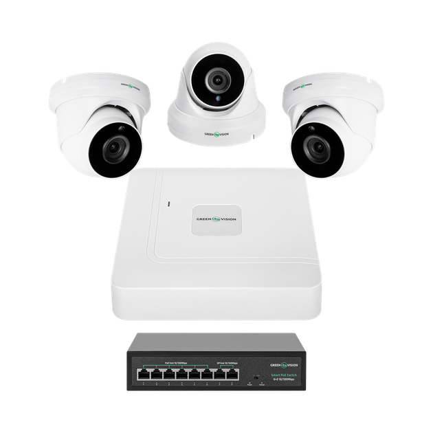 Комплект видеонаблюдения на 3 камеры GV-IP-K-W81/03 5MP - Фото 1 Комплект видеонаблюдения на 3 камеры GV-IP-K-W81/03 5MP - изображение 1