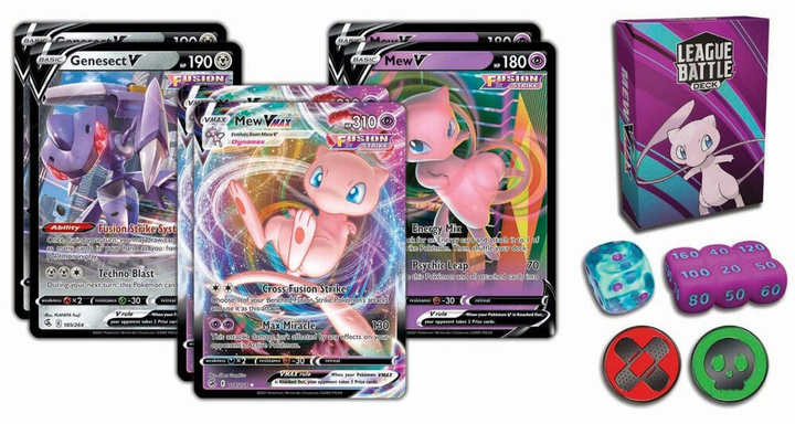 Zestaw akcesoriów Bandai Spanish Blister Pokemon Mew VMax Trading Card Game (820650503344) - obraz 3