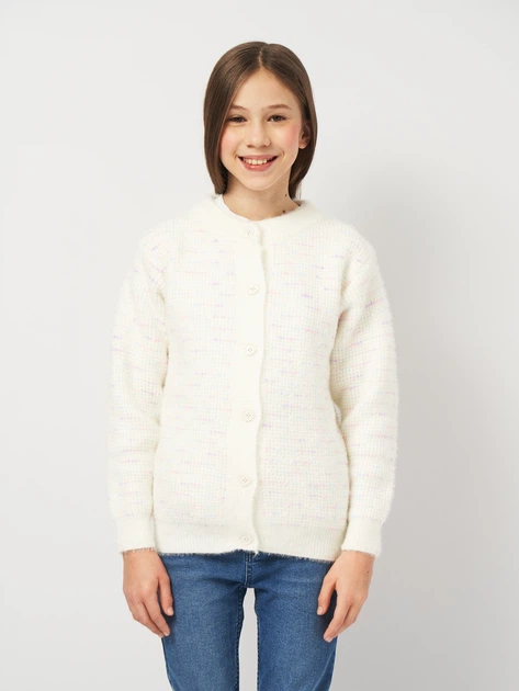 Детский кардиган на пуговицах для девочки Yalisi 330 130 см Белый (6000010000003) 