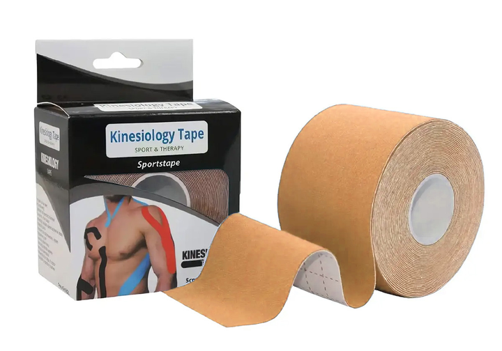 Кінезіо тейп EasyFit Kinesio бежевий (EF-2080-SN) - зображення 1