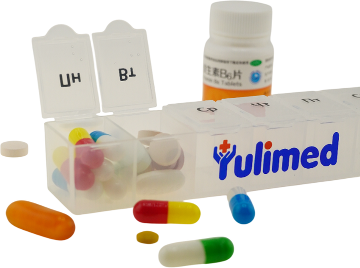 Органайзер для таблеток (таблетница) Yulimed 7 дней прозрачный (YL0093) - изображение 4