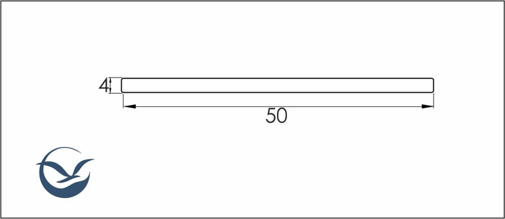 Полоса алюминиевая анодированная 50x4мм L=5950 мм, инокс (коньяк) (цена за 1 пог.м) - изображение 2