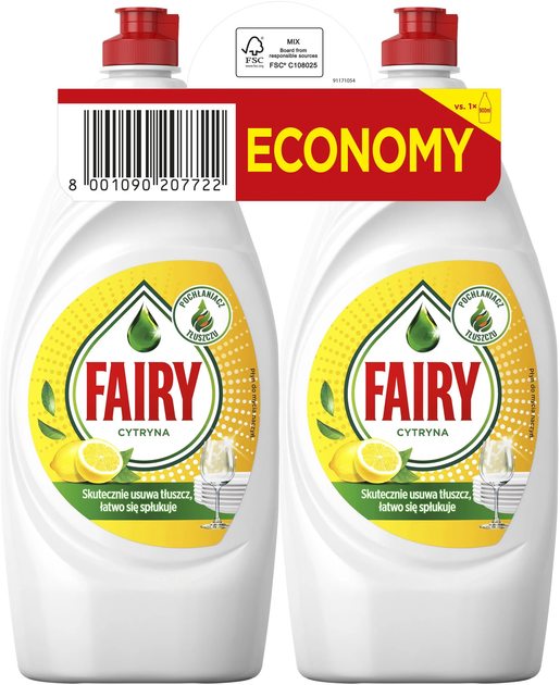 Płyn do mycia naczyń Fairy Cytryna 6x900 ml (8001090207708) - obraz 2