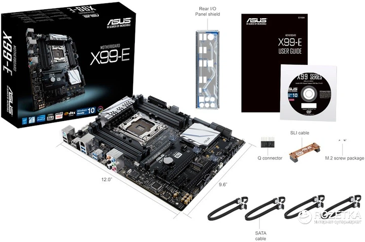 Материнская плата Asus X99-E (s2011-3, Intel X99, PCI-Ex16) – фото