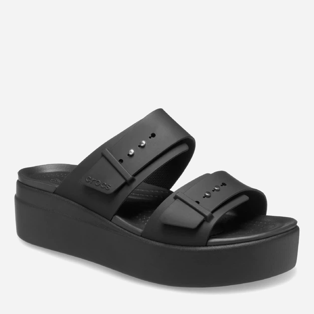 Klapki damskie na platformie Crocs Brooklyn Low Wedge Sandal W 207431-001 41-42 (W10) Czarne (191448919266) - obraz 2