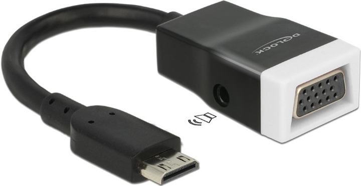 Адаптер Delock HDMI-mini C male - VGA female with Audio (4043619655885) - зображення 1