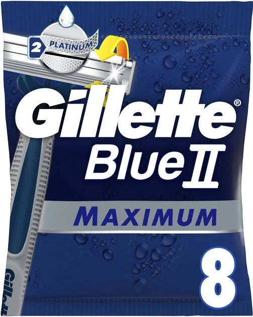 Одноразовые станки для бритья (Бритвы) мужские Gillette Blue 2 Max 8 шт (7702018502264) - Фото 1 Одноразовые станки для бритья (Бритвы) мужские Gillette Blue 2 Max 8 шт (7702018502264) - изображение 1