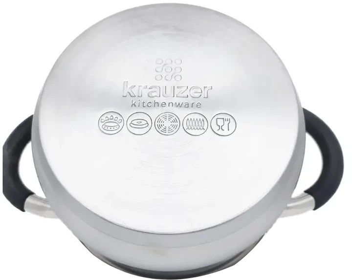 Кастрюля с крышкой Krauzer Black 1.9 л 16 х 9.5 см (78051) - Фото 4 Кастрюля с крышкой Krauzer Black 1.9 л 16 х 9.5 см (78051) - изображение 4