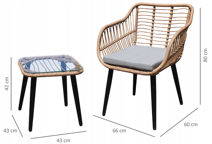Zestaw mebli ogrodowych Nuforma Garden Select AER KJFR077 (04K KJFR077 AER) - obraz 6