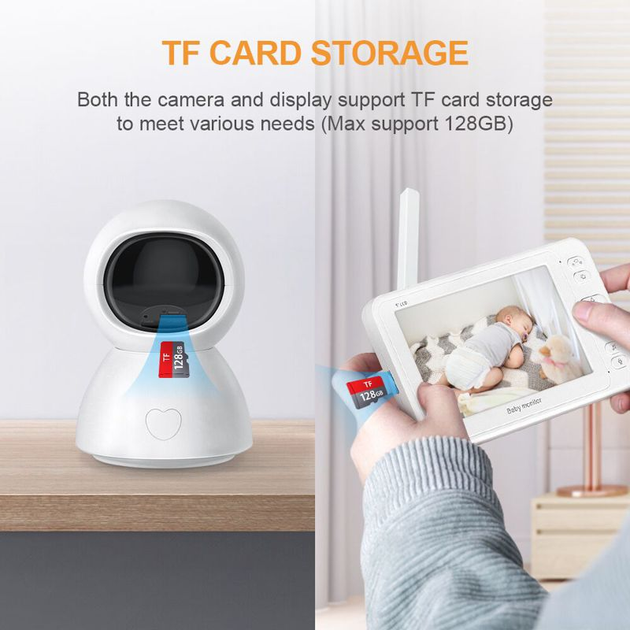 Видеоняня беспроводная INQMEGA BM288 baby monitor 5" Белый (100933) - изображение 2