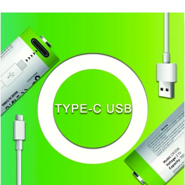 Батарейка аккумулятор CR123A с разъемом TYPE-C Smartools 700 mAh блистер - 2 шт - изображение 2