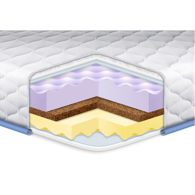 Матрац ортопедичний EUROSLEEP MEMORY COCOS MASSAGE 180x200 см - зображення 2