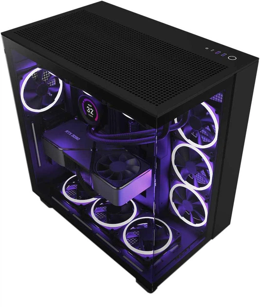 Корпус NZXT H Series H9 Flow Edition Chassis All Black (CM-H91FB