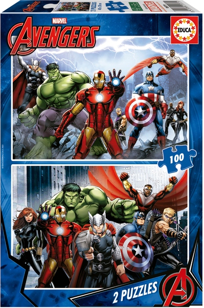 Puzzle Educa Avengers 2 puzzle po 100 elementów (8412668157712) - obraz 1