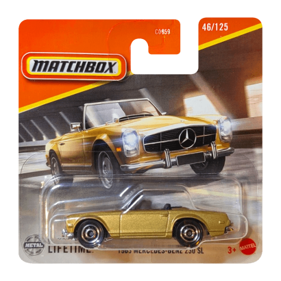 Машинка Велике Місто Matchbox 1963 Mercedes-Benz 230 SL Showroom 1:64 JBR79/JBP22 Gold - Фото 1 Машинка Велике Місто Matchbox 1963 Mercedes-Benz 230 SL Showroom 1:64 JBR79/JBP22 Gold - зображення 1