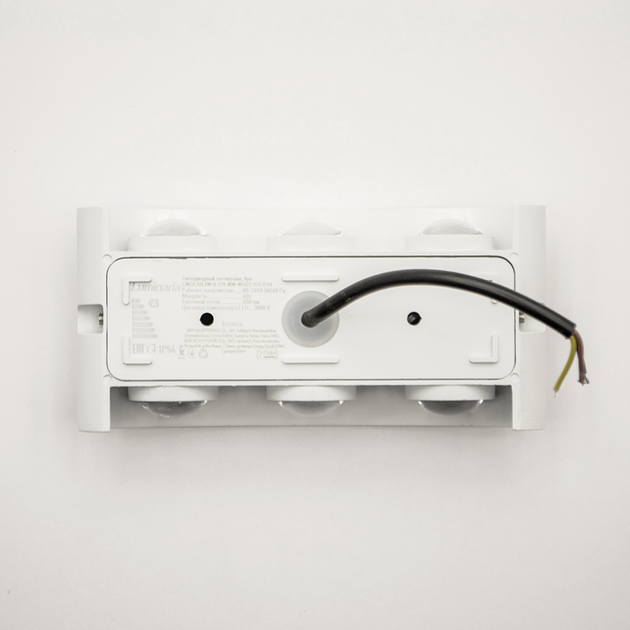 Світильник світлодіодний настінний LUMINARIA LED LINZA SIX 6W Q170 3000K WHITE 220V IP54 - зображення 10