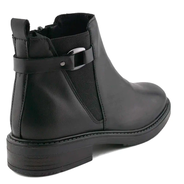 Женские ботинки Casual negro (3934_37) черная кожа - изображение 4