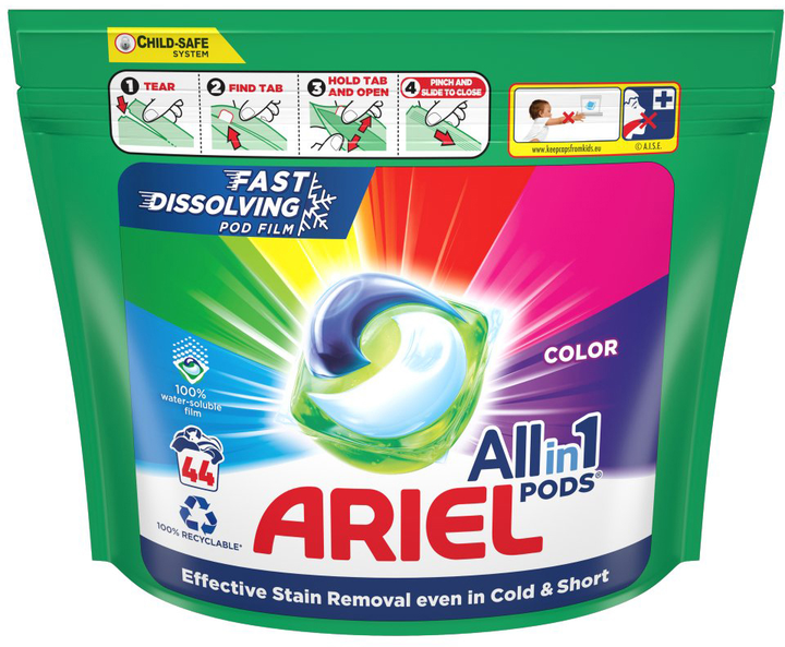 Kapsułki Ariel Allin1 Color 3x44 szt (8001090337030) - obraz 1