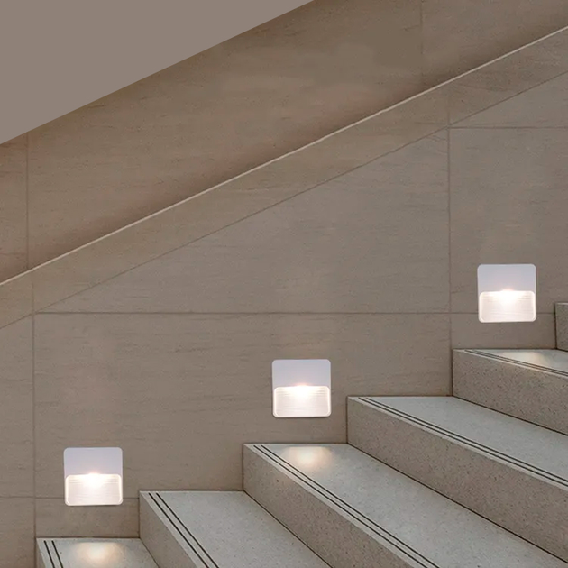 Світильник світлодіодний настінний LUMINARIA LED STEP 3W WHITE 4200K 90x120x12 220V IP65 - зображення 6