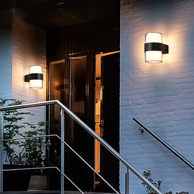 Світильник світлодіодний настінний LUMINARIA LED VENZA 9W R BLACK 4200K 105x95x135 220V IP44 - зображення 3