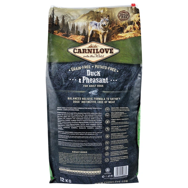 Сухий корм з качкою та фазаном Carnilove Duck Pheasant Карнілов для собак всіх порід 12 кг (8595602508860) - Фото 4 Сухий корм з качкою та фазаном Carnilove Duck Pheasant Карнілов для собак всіх порід 12 кг (8595602508860) - зображення 4