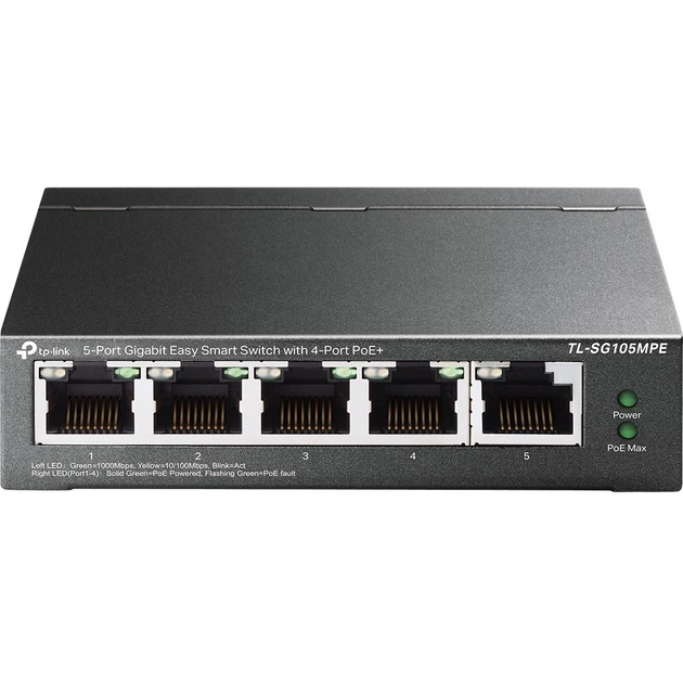 Комутатор TP-Link TL-SG105MPE - Фото 1 Комутатор TP-Link TL-SG105MPE - изображение 1