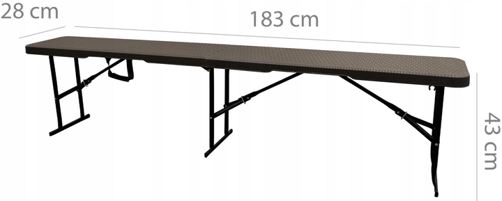 Składany stół Nuforma NIC-B183FH-RA Czarny (04KNICB183FH RA) - obraz 6