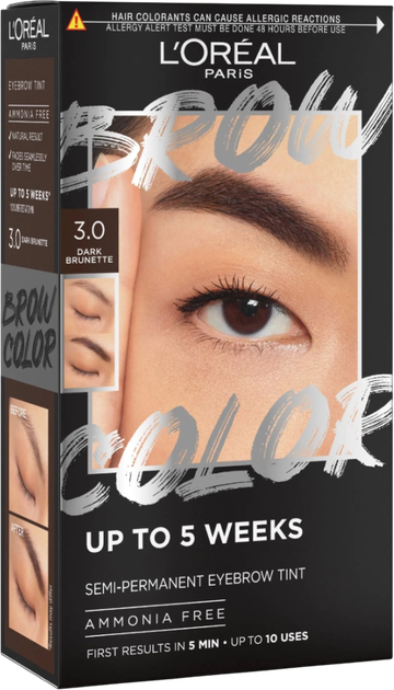 Zestaw do koloryzacji brwi L'Oreal Paris Brow Color 3.0 Dark Brunette (3600524135966) - obraz 1