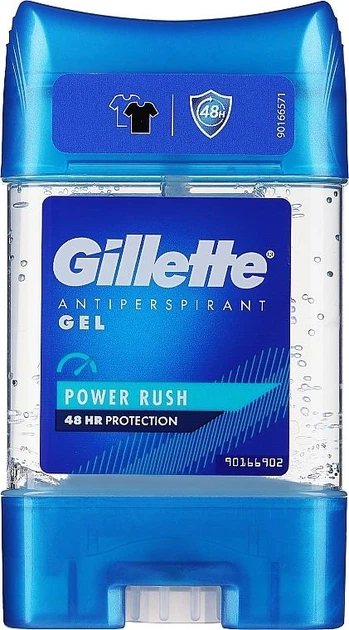 Гелевий антипреспірант Gillette Power Rush 70мл. Джилет - Фото 1 Гелевий антипреспірант Gillette Power Rush 70мл. Джилет - изображение 1